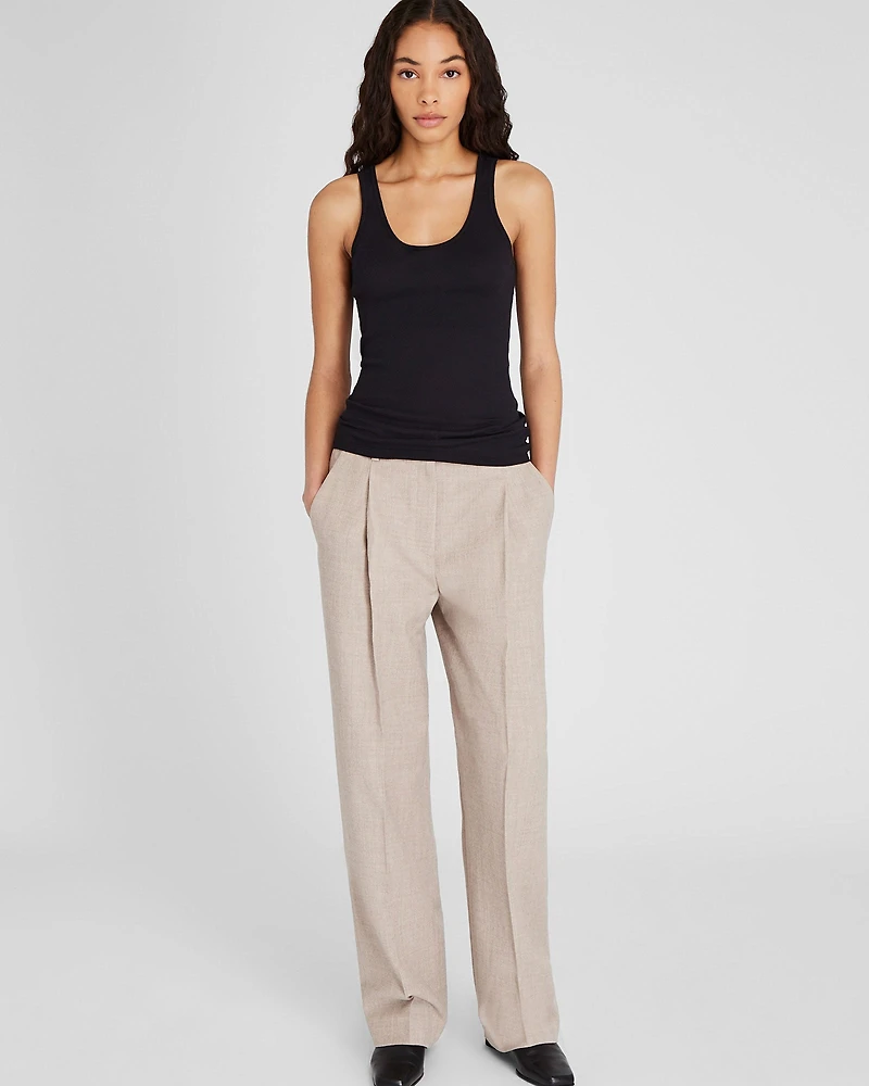 Ribbed Cotton Scoop Tank
