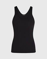 Ribbed Cotton Scoop Tank