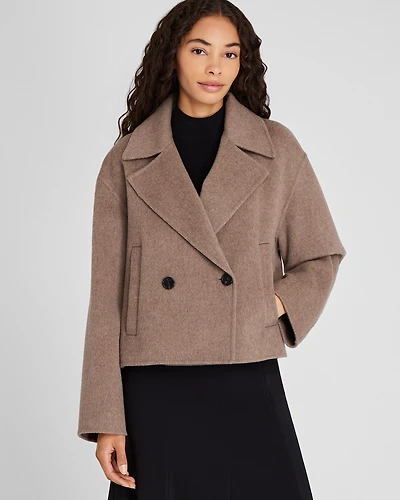 Capsule Cashmere Blend Short Peacoat