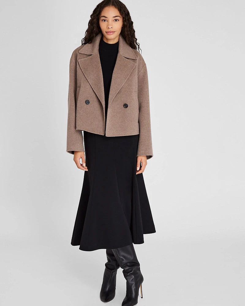 Capsule Cashmere Blend Short Peacoat