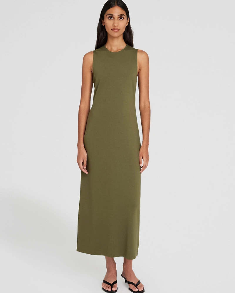 Ponte-Knit Maxi Dress