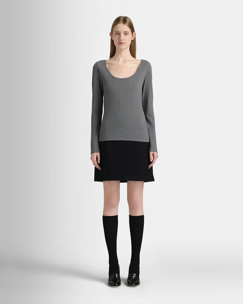 Long Sleeve Bowee Scoop Neck Top