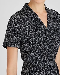 Belted Silk Midi Shirt Dress