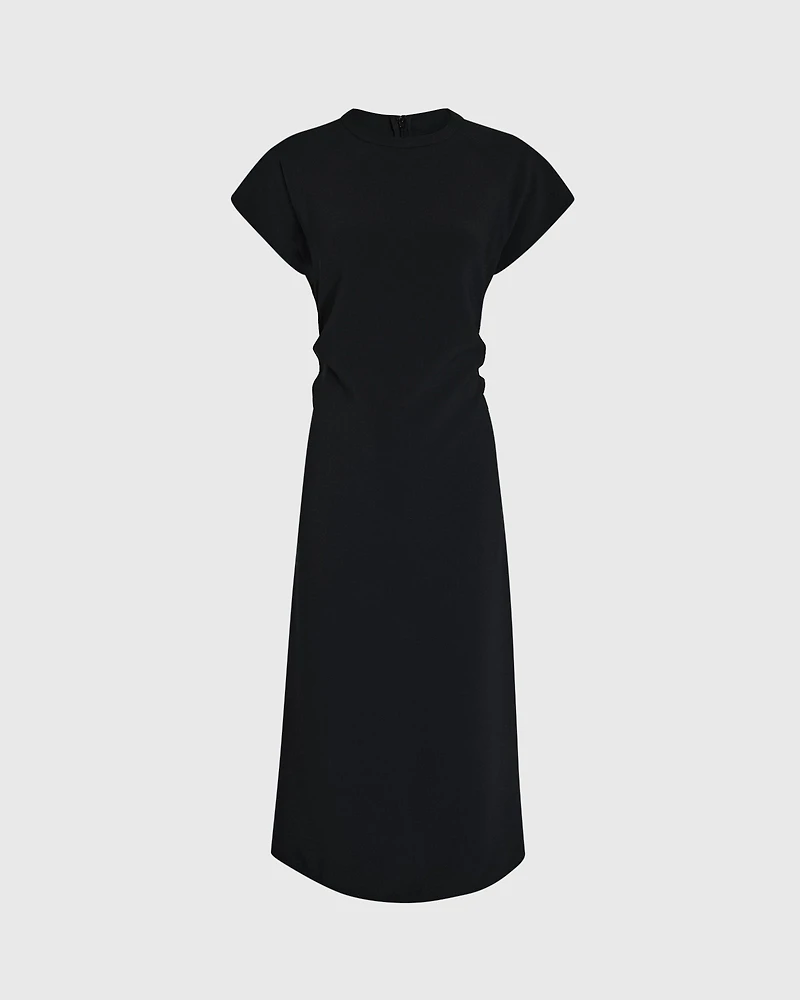 Raglan Sleeve Crepe Dress