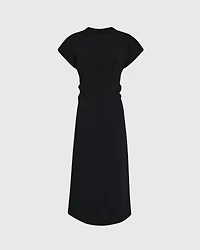 Raglan Sleeve Crepe Dress