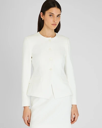 Crewneck Cutaway Blazer