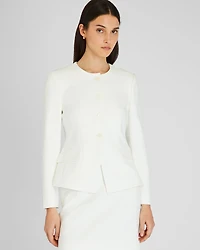 Crewneck Cutaway Blazer