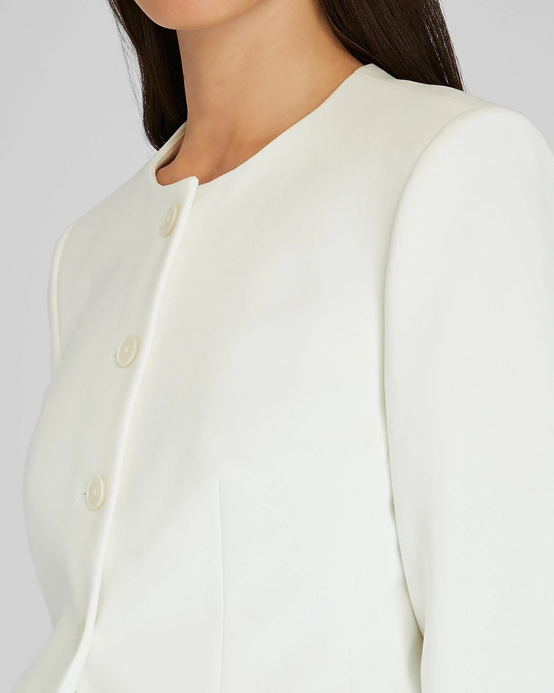 Crewneck Cutaway Blazer