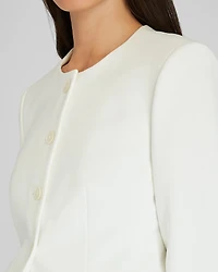 Crewneck Cutaway Blazer