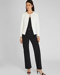 Crewneck Cutaway Blazer