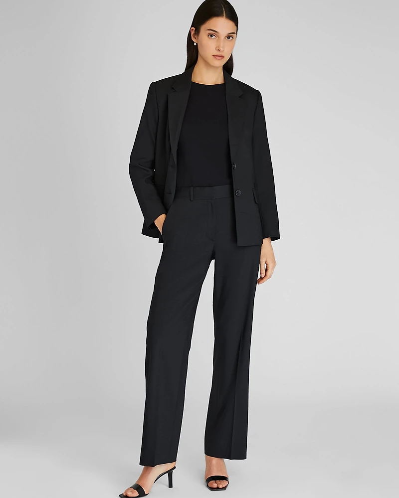 Straight Fit Linen Trouser