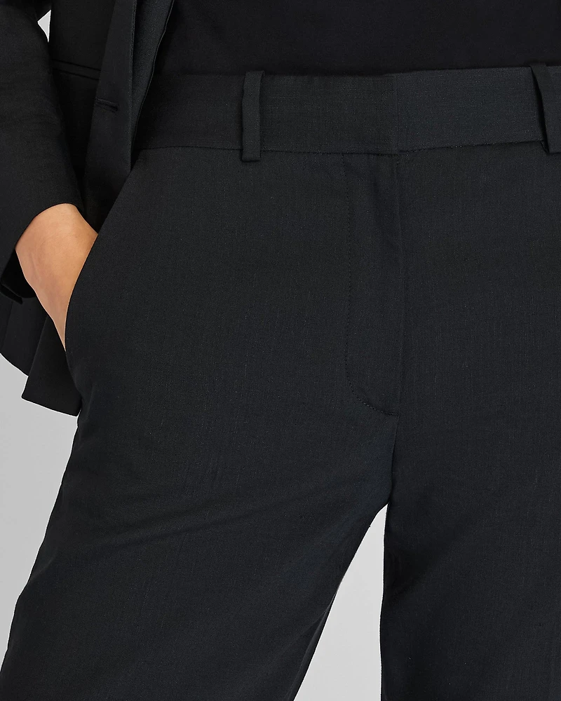 Straight Fit Linen Trouser