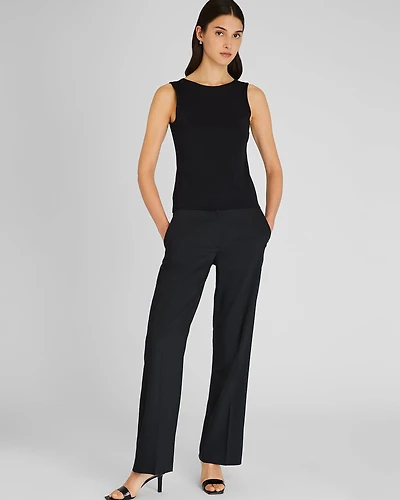 Straight Fit Linen Trouser
