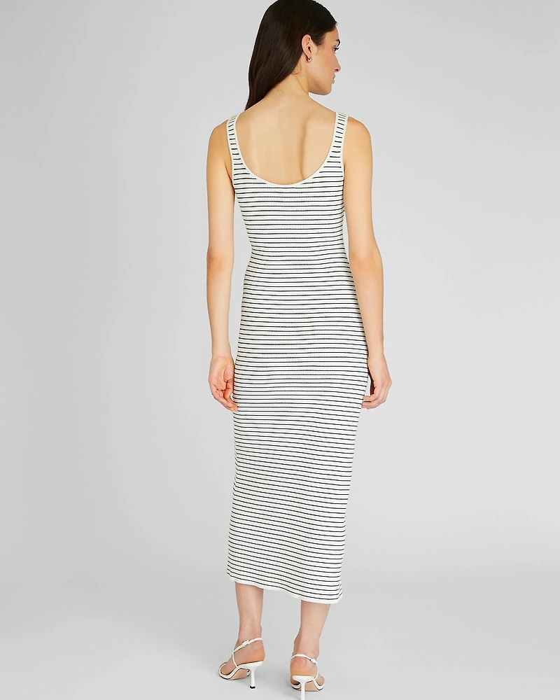 Striped Sweater Tank Maxi Dress