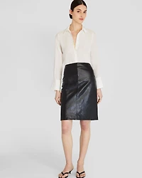 Silk Covered-Button Blouse