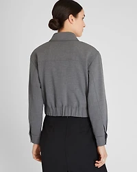 Zip-Front Blouson Jacket