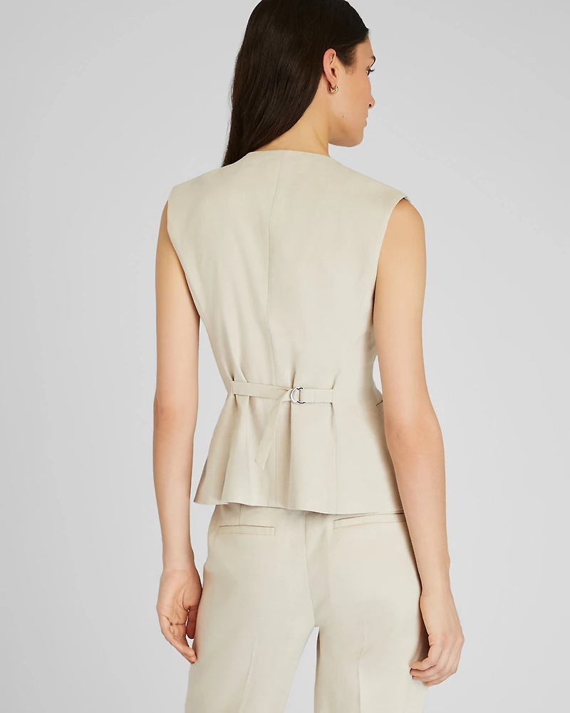 Cutaway Linen Vest