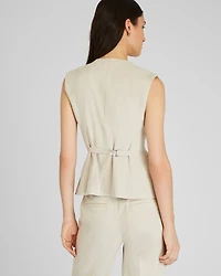 Cutaway Linen Vest
