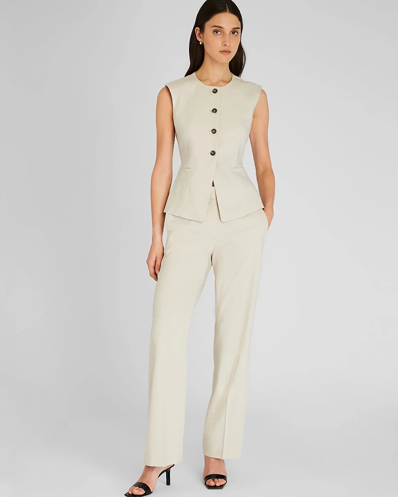 Cutaway Linen Vest