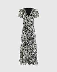 Flutter Sleeve Midi Dress