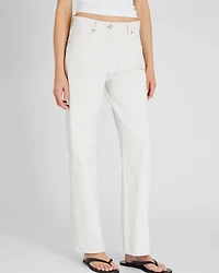 Straight Leg Cotton Twill Pant