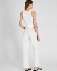 Straight Leg Cotton Twill Pant
