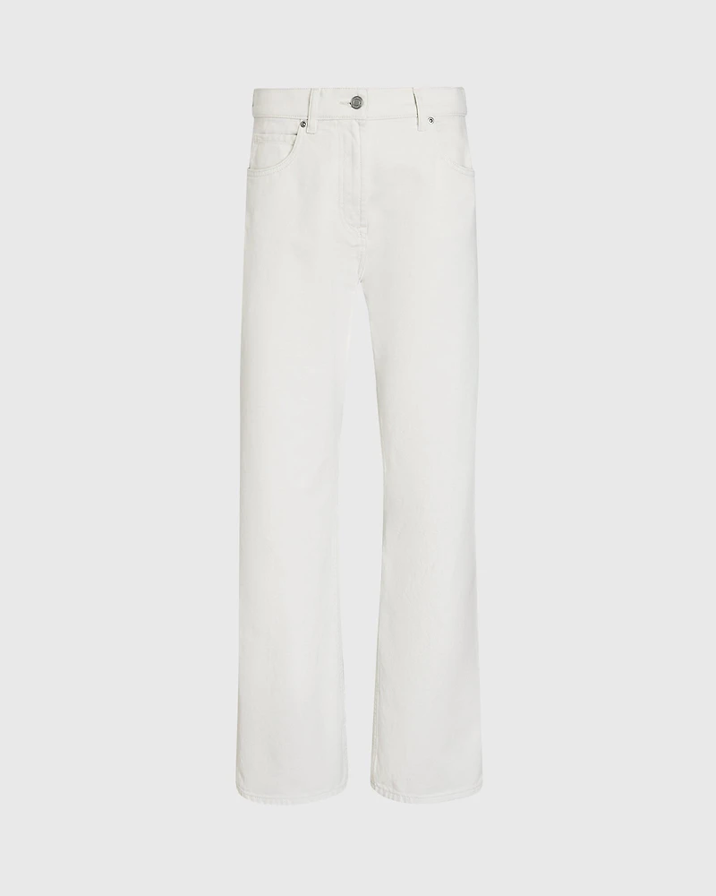 Straight Leg Cotton Twill Pant