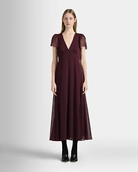 V-Neck Tiered Maxi Dress