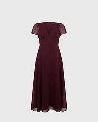 V-Neck Tiered Maxi Dress