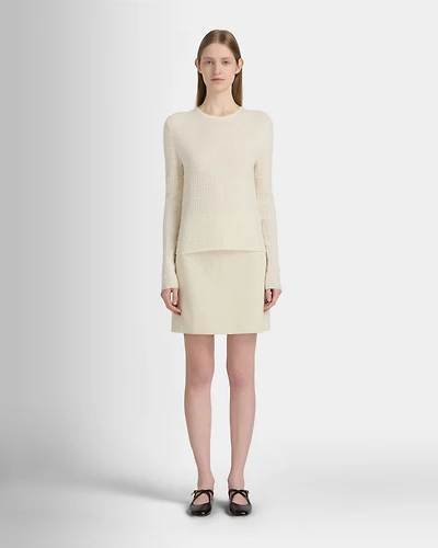 Textured Slim Crewneck