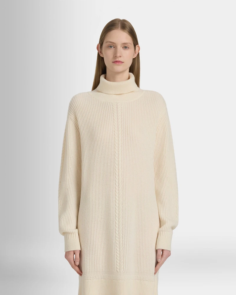 Cashmere Ribbed Cable Dress