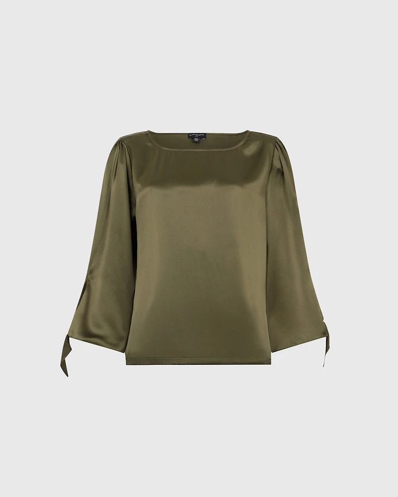 Silk Charmeuse Boatneck