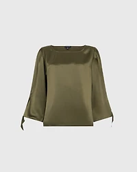 Silk Charmeuse Boatneck