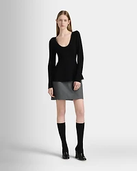 Peplum Scoop Neck Sweater