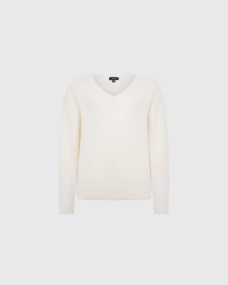 Cashmere Stitch V-Neck