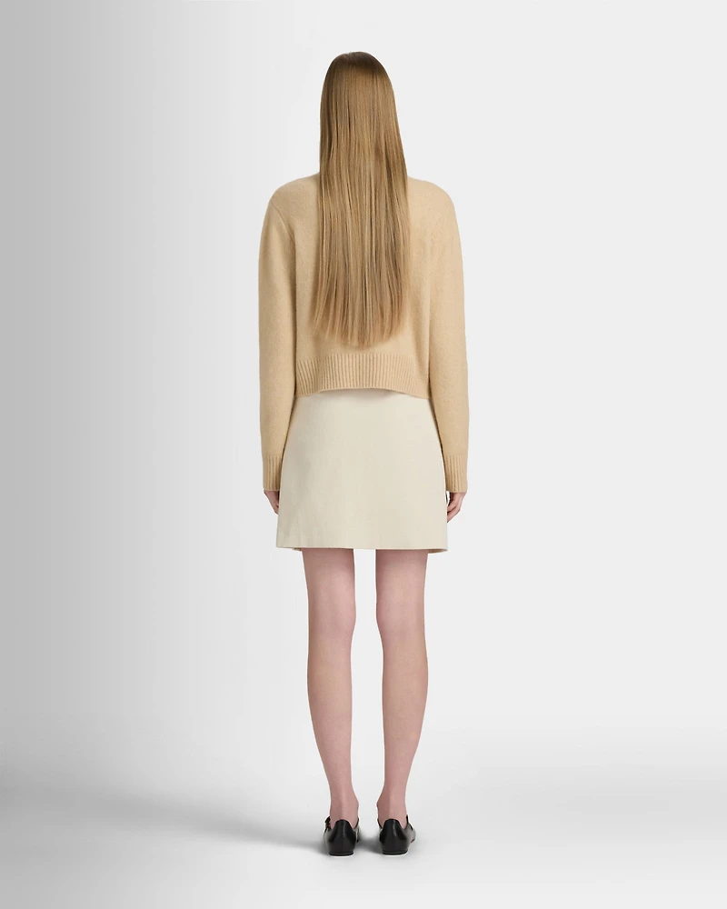 Brushed Boucle Cashmere Cropped Cardigan