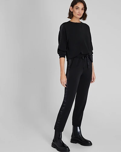 Satin Stripe Knit Pant