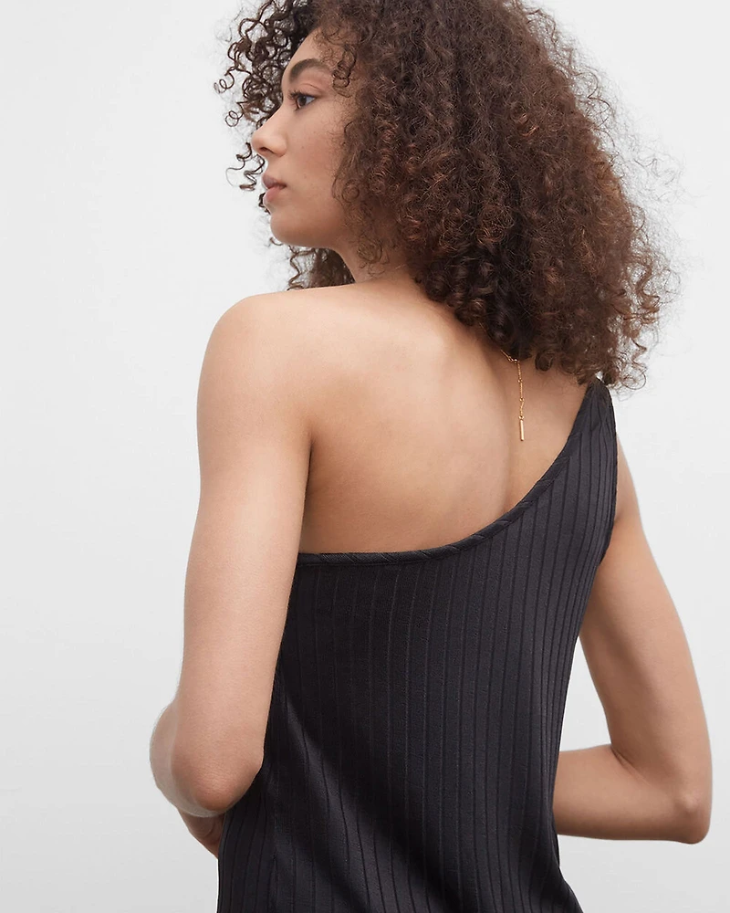 One Shoulder Rib Top