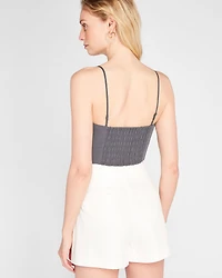 Pintuck Bandeau Top