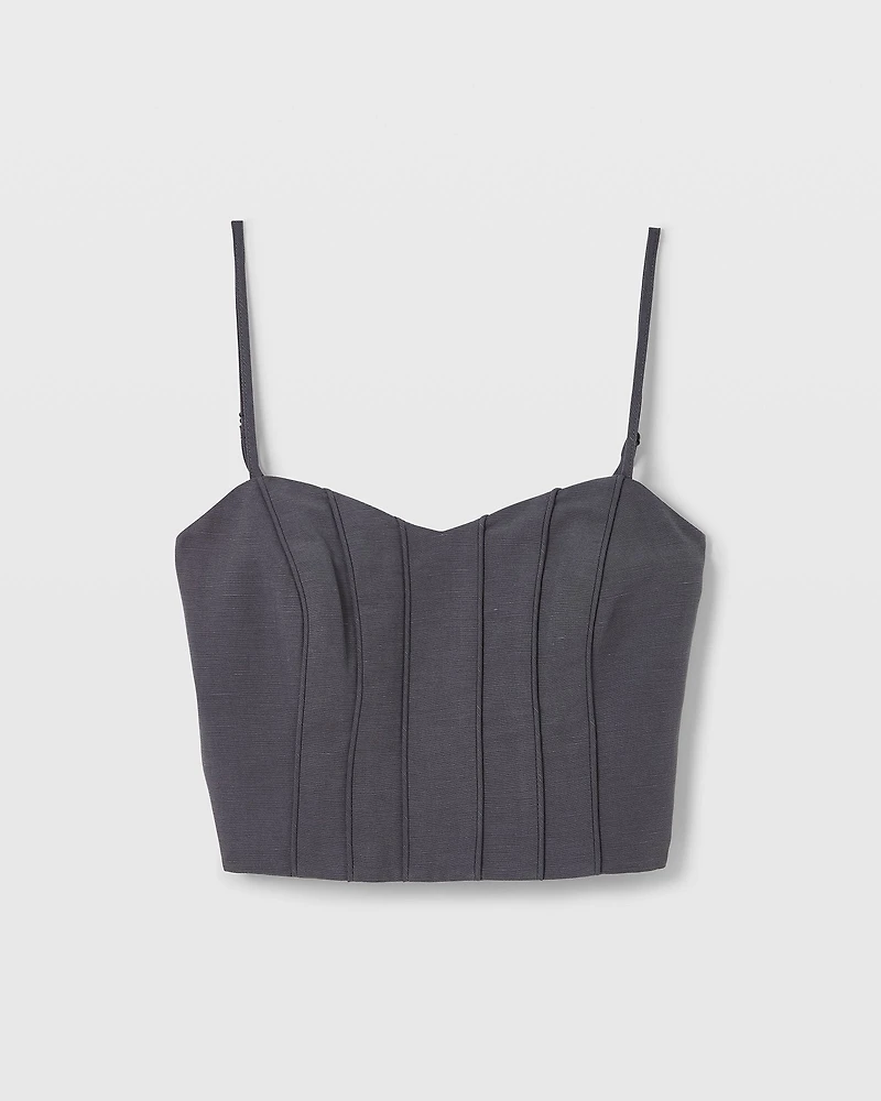 Pintuck Bandeau Top