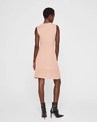 Sleeveless Ribbed Pointelle Dress