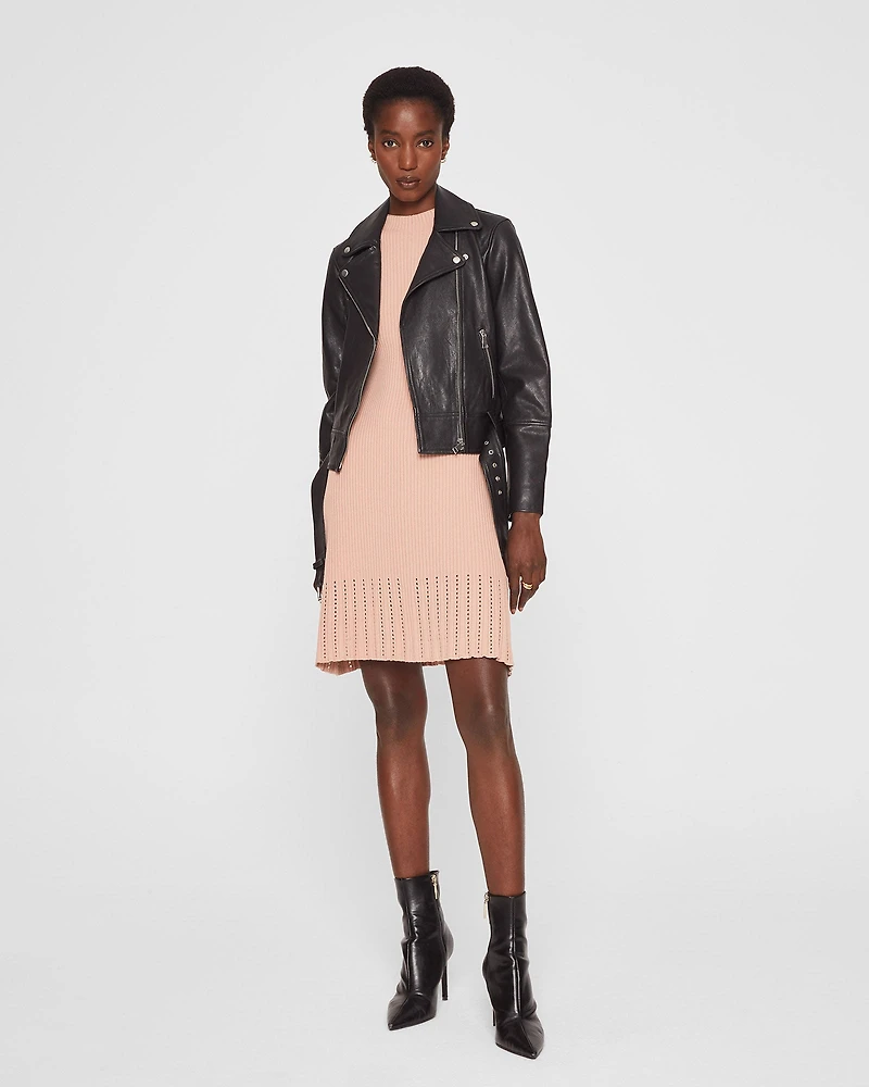 Sleeveless Ribbed Pointelle Dress