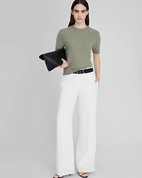 Short Sleeve Boiled Cashmere Tee