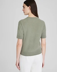Short Sleeve Boiled Cashmere Tee
