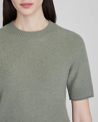 Short Sleeve Boiled Cashmere Tee