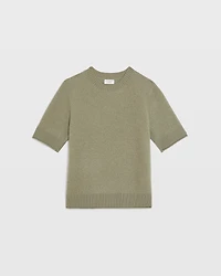 Short Sleeve Boiled Cashmere Tee
