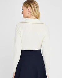 Cashmere Ribbed Quarter-Zip Sweater