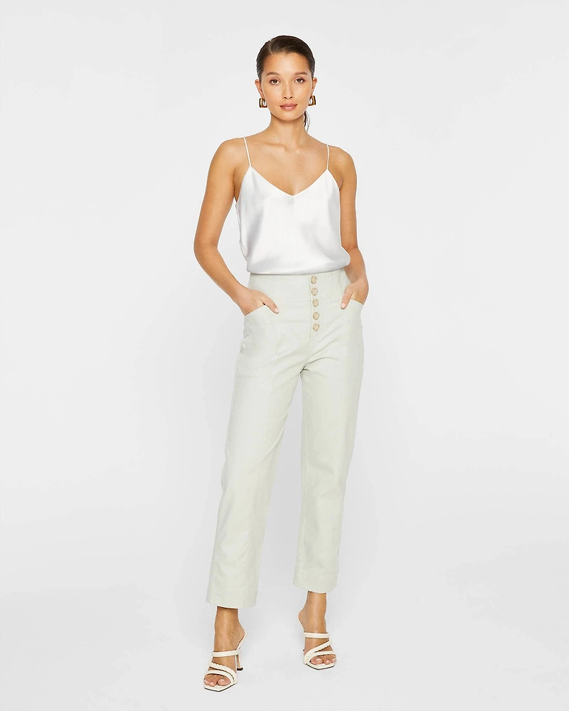 Button Front Utility Pants