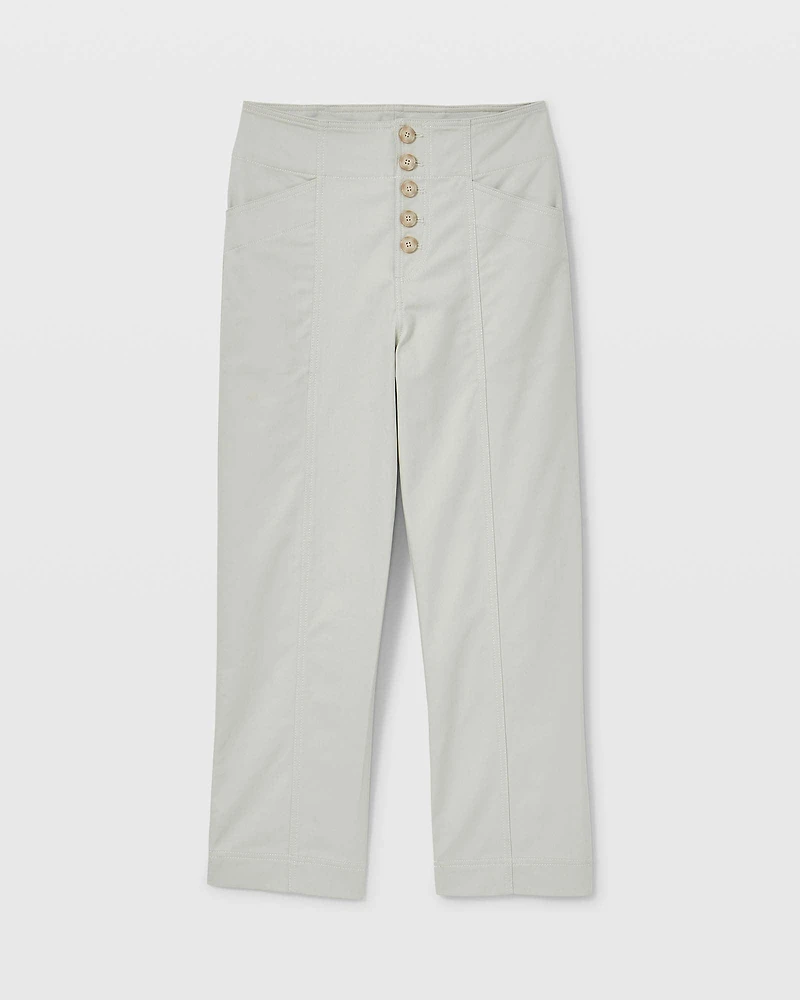 Button Front Utility Pants