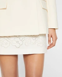 Embroidered Eyelet Mini Skirt
